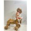 Image 1 : Vintage Matel Doll And Wooden Horse