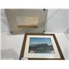 Image 1 : Unframed Watercolor & Framed Train Picture