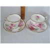 Image 1 : LOT OF 2 ROYAL ALBERT AMERICAN BEAUTY TEACUP AND SAUCER SET