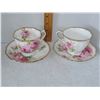 Image 2 : LOT OF 2 ROYAL ALBERT AMERICAN BEAUTY TEACUP AND SAUCER SET