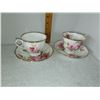 Image 2 : LOT OF 2 ROYAL ALBERT AMERICAN BEAUTY TEACUP AND SAUCER SET