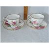 Image 2 : LOT OF 2 ROYAL ALBERT AMERICAN BEAUTY TEACUP AND SAUCER SET