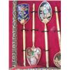Image 3 : UNIQUE BOXED SET OF 6 CLOISONNE ENAMEL SPOON SET