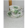 Image 1 : ROYAL ALBERT ANCESTRAL SERIES EMERALD ISLE TEACUP AND SAUCER SET