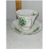 Image 2 : ROYAL ALBERT ANCESTRAL SERIES EMERALD ISLE TEACUP AND SAUCER SET