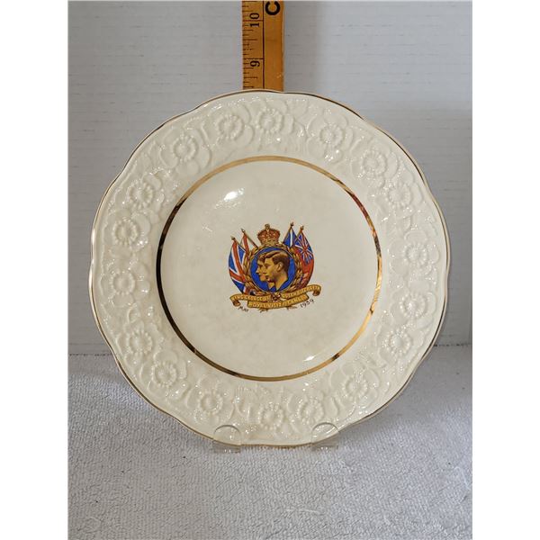 KING GEORGE VI & QUEEN ELIZABETH II 1939 ROYAL VISIT TO CANADA PLATE