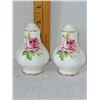 Image 2 : ROYAL ALBERT AMERICAN BEAUTY SALT AND PEPPER SHAKERS