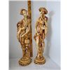 Image 1 : 2 STUNNING TALL MALE & FEMALE ASIAN STATUES SIGNED