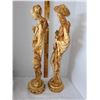 Image 4 : 2 STUNNING TALL MALE & FEMALE ASIAN STATUES SIGNED