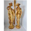 Image 5 : 2 STUNNING TALL MALE & FEMALE ASIAN STATUES SIGNED