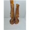 Image 2 : SET OF 2 HAWAIIN 9.5" BOOKENDS STAMPED. STAMPED SIGNED