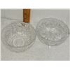 Image 2 : LOT OF 2 CRYSTAL CANDY DISHES (FOOTED AND NON FOOTED)