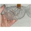 Image 3 : LOT OF 2 CRYSTAL CANDY DISHES (FOOTED AND NON FOOTED)