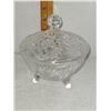 Image 1 : LIDDED & FOOTED CRYSTAL CANDY DISH