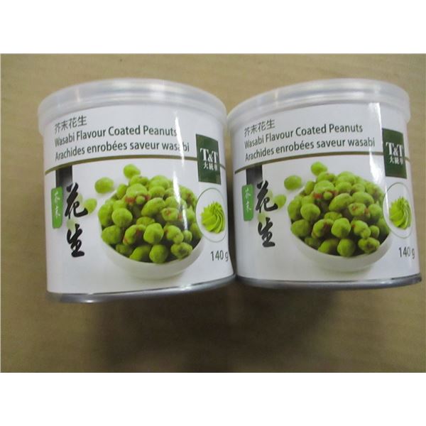 FREIGHT DAMAGE (AS IS):  WASABI FLAVOR COATED PEANUTS (2 X 140 G) - BUNDLE