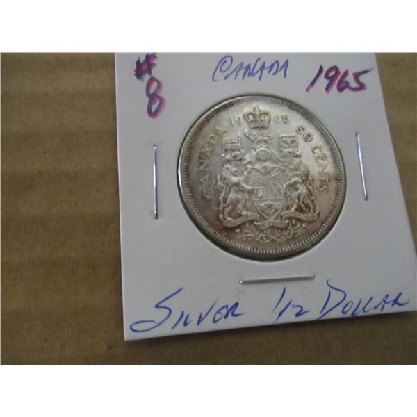 1965 CANADA SILVER HALF DOLLAR
