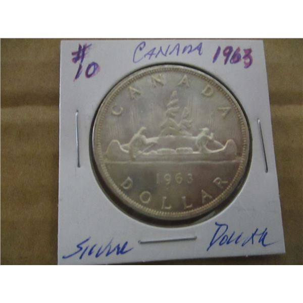 1963 SHOULDER STRAP CANADA SILVER DOLLAR