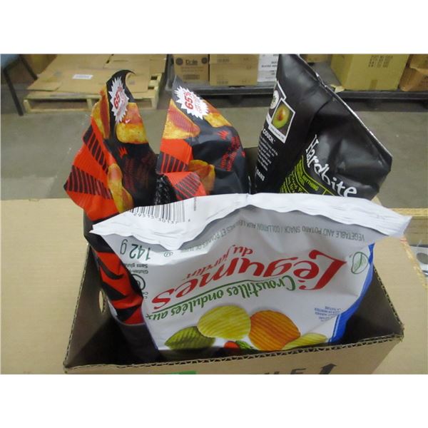 WASABI CHIPS, WAVE CHIPS & BBQ CHIPS - 4 BAGS