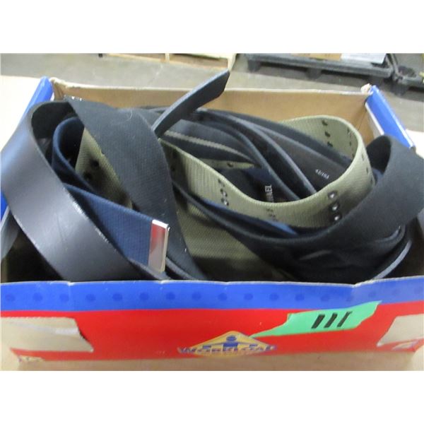 BOX C/W TAPES, BELTS, ETC