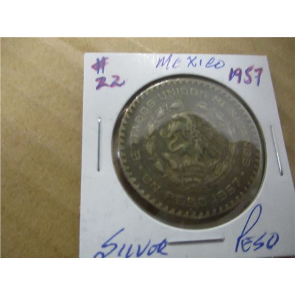 1957 MEXICO SILVER PESO