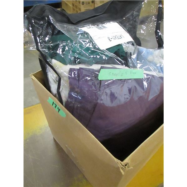 BOX C/W SHEETS & PILLOW
