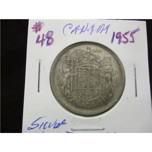 1955 CANADA SILVER HALF DOLLAR