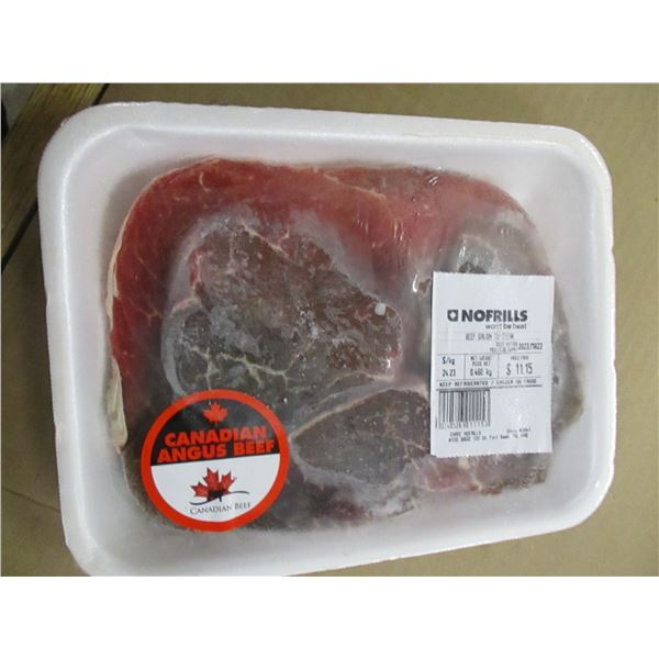 SHELF PULLS (AS IS):  TOP SIRLOIN STEAK (.600 KG) - PACKAGE