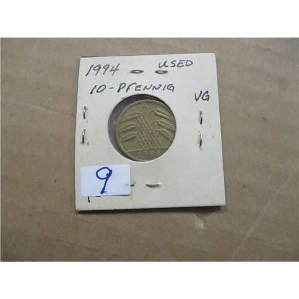 1994 PRENNIS COIN (VG)