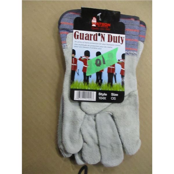 NEW:  GUARD & DUTY LEATHER FLOVES (ONE SIZE)