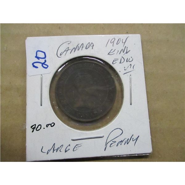 1904 CANADA KING EDWARD LARGE PENNY