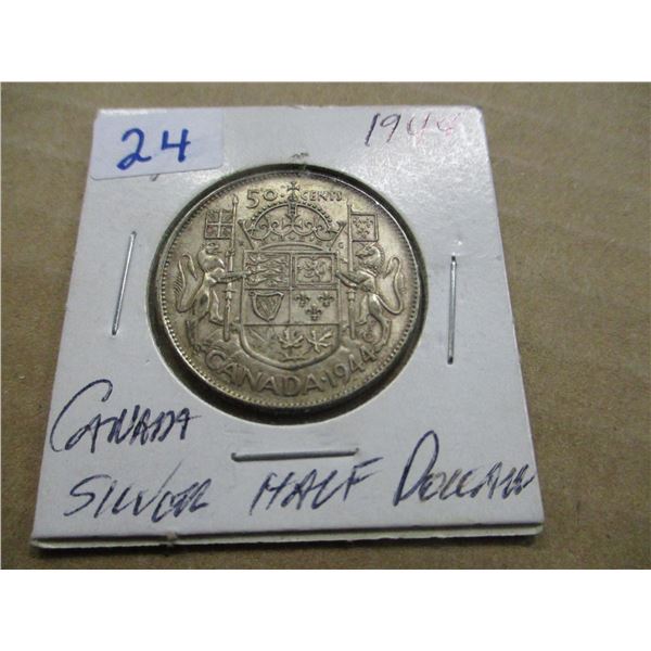 1944 CANADA SILVER HALF DOLLAR
