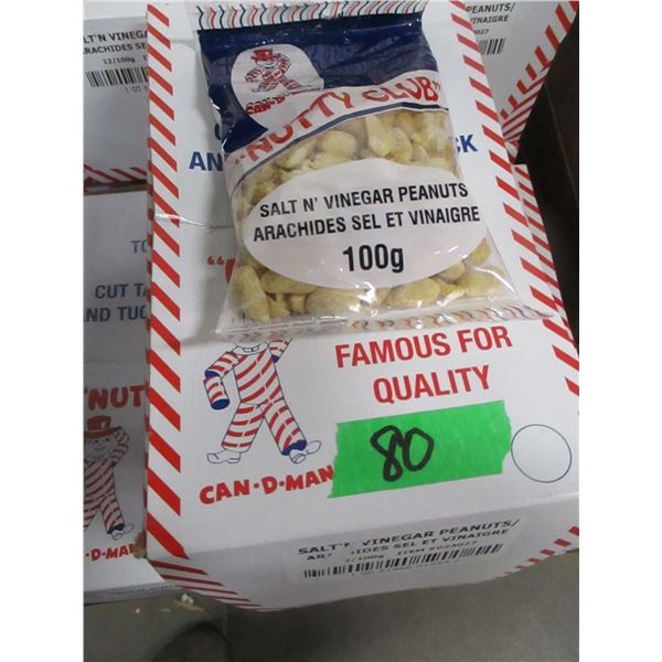 SALT & VINEGAR PEANUTS (12 BAGS X 100 G) - PER BOX
