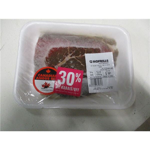 SHELF PULLS (AS IS):  TOP SIRLOIN STEAM (APPROX. .318 KG)