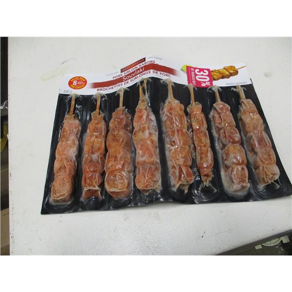 SHELF PULLS (AS IS):  PORK KABOBS (8) - PACKAGE