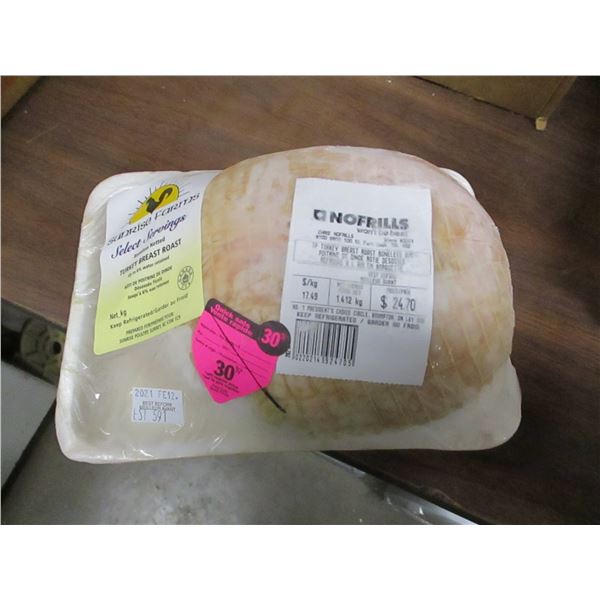 SHELF PULLS (AS IS):  TURKEY ROAST BONELESS (APPROX. 1.412 KG)