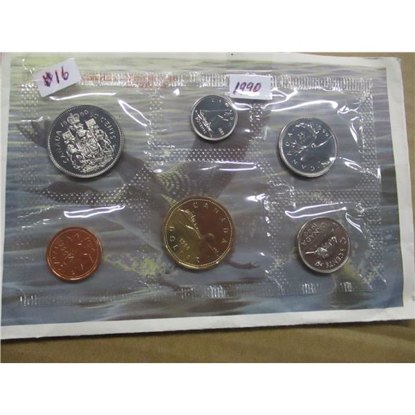 1990 PROOF CANADA MINT SEALED SCARCE KEY DATE COIN SET