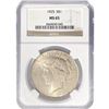 Image 1 : 1925 Silver Peace Dollar NGC MS65