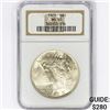 Image 1 : 1923 Silver Peace Dollar NGC MS65