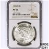 Image 1 : 1923-D Silver Peace Dollar NGC MS62