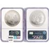 Image 2 : 2004 Set (2) American Silver Eagles NGC MS69