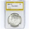 Image 1 : 1882-CC Morgan Silver Dollar PGA MS65+