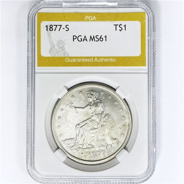 1877-S Silver Trade Dollar PGA MS61
