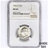 Image 1 : 1942-D Washington Silver Quarter NGC MS65