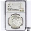 Image 1 : 1922-D Silver Peace Dollar NGC MS61