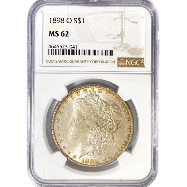 1898-O Morgan Silver Dollar NGC MS62