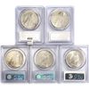 Image 2 : (5) 1922 Peace Silver Dollars PCGS MS64