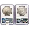 Image 2 : (2) 1922-D Peace Silver Dollars NGC MS61