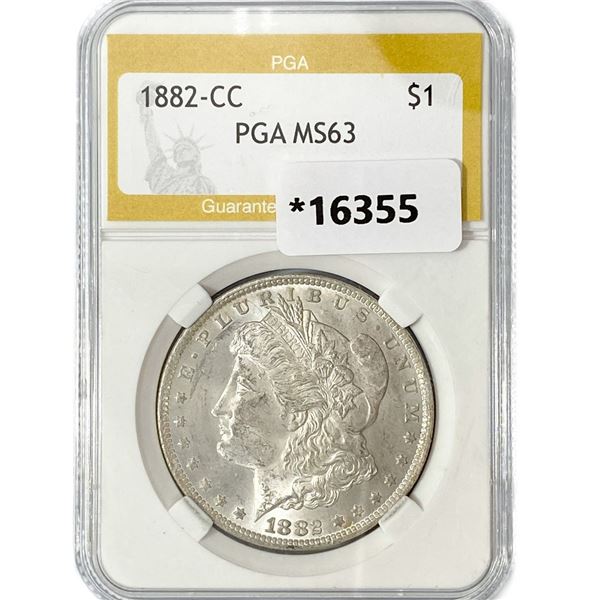 1882-CC Morgan Silver Dollar PGA MS63