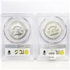 Image 2 : 1963 Set (2) Franklin Half Dollar PCGS MS64