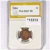 Image 1 : 1884 Indian Head Cent PGA MS67 RB